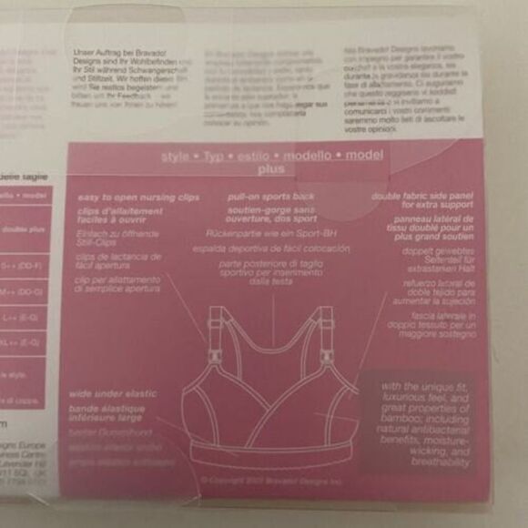 Bravado Original Nursing Bra Bamboo Plus Style 1512 White Size L+ 38-42 DD-E NEW - Picture 5 of 5